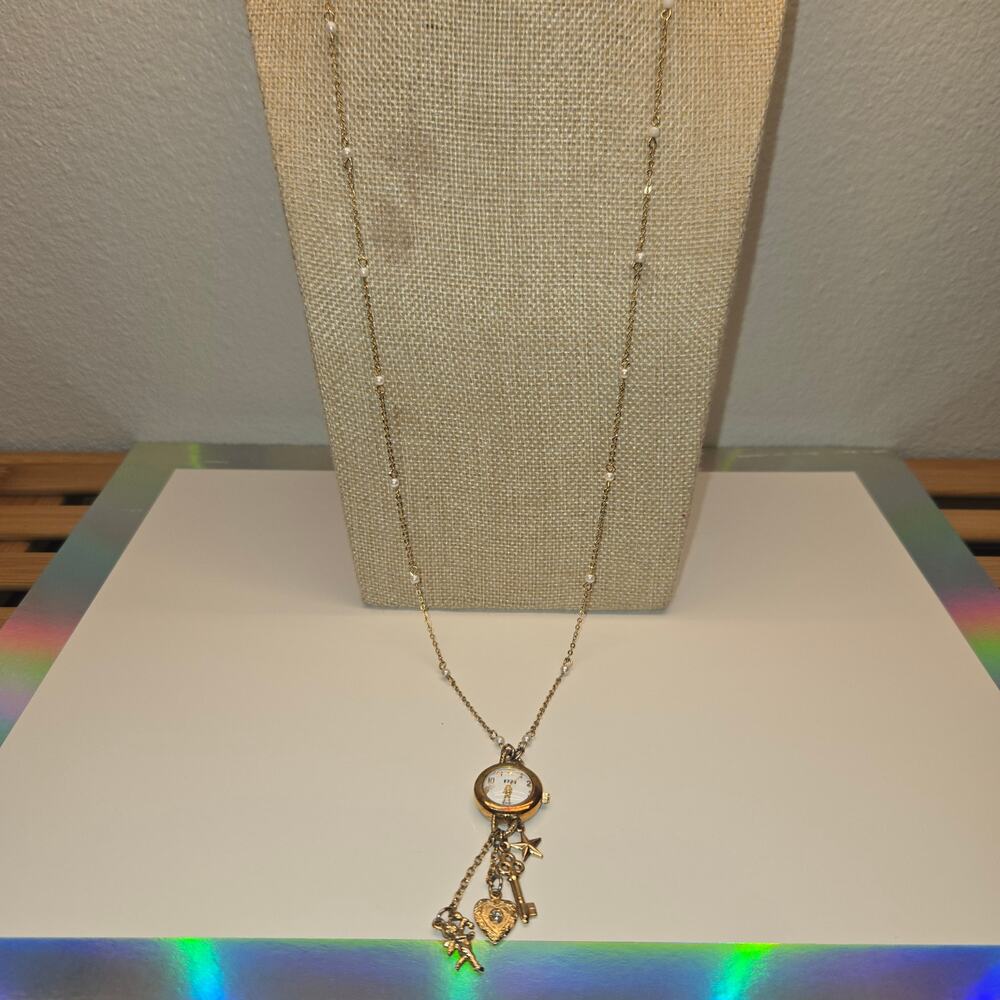 Vintage Signed 1928 Jewelry Co Watch Necklace - Victorian Revival - Picture 6 of 12